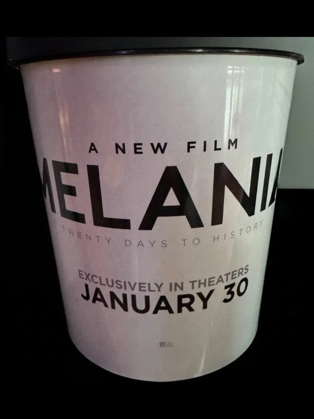 Melania 20 Days to History Popcorn Bucket